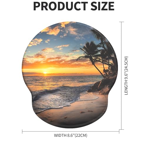 Image of eulps Mouse Pad with Wrist Rest, Comfortable Computer Mousepad with Gel Wrist Support Smooth Surface and Non-Slip PU Base for Pain Relief, Laptop, Office & Home (Sunset)