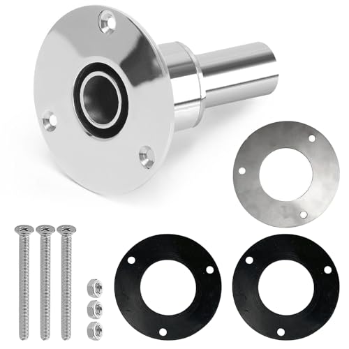 Riisoyu Durch Rumpf Auspuff Hautanpassung, 22MM Edelstahl Schiffsauspuff Rohrauspuff Schiffshardware Zubehör, Thru Hull Auspuff Fitting für Autos,Lastwagen und Boote Usw