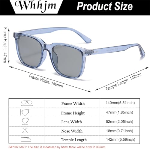 Image of Polarized Square Sunglasses for Men Ultralight Classic Retro Square Driving Shades UV400 Protection Sun Glasses