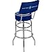 Blue Moon Padded Swivel Bar Stool with Back