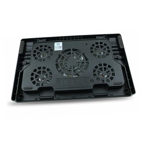 Base para portátil con 5 ventiladores, ajustable, negra miniatura 1