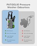 PATOOLIO Pressure Washer, 135Bar 360L/H Electric Pressure Washers with 37 Feet Total Long High Pressure Washer Foam Cannon, 4 Nozzles for Cars, Fences, Patios, Decks, Patios and Driveway - Image 5