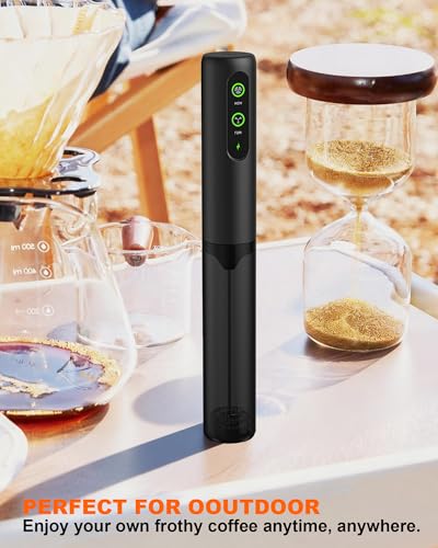 Image of 2-Speed Rechargeable Milk Frother Handheld with Cover, Dual Coil Whisk Coffee Frother Handheld - Portable Hand Frother Wand for Coffee Matcha Cappuccino & Hot Chocolate, Kitchen Gift
