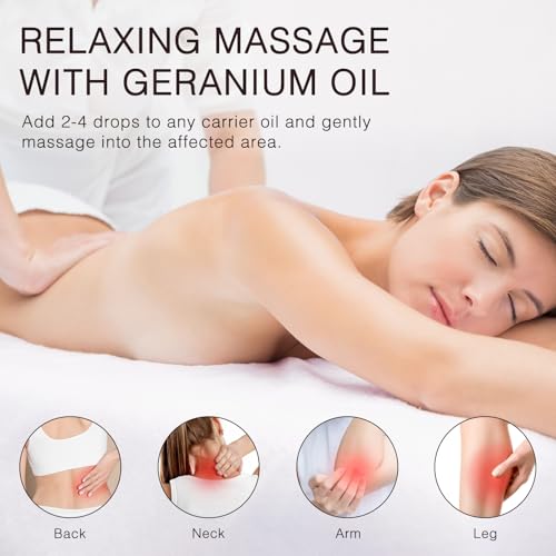 Image of Geranium Essential Oil, Aromatherapy Oil for Diffuser, Skin Care