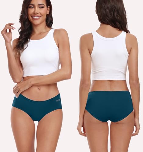 Image of coskefy Womens Underwear Cotton Hipster Panties Low Rise Breathable Ladies Bikini Undies 6 Packs