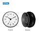 PATIKIL Wasserfeste Dusche Uhr 2 Pack Nicht Tickende Leise Mini Niedliche Spiegel Wanduhren mit Absaugung Becher für Bad Küche Haus Dekoration Schwarz/Schwarz