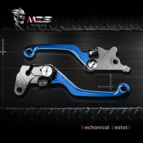 Image of MZS Dirt Bike Clutch Brake Levers, Pivot Adjustable CNC Blue Compatible with YZ125 YZ250 15-26 / YZ250F 2009-2026 / YZ426F YZ450F 09-23 / YZ125X 17-26 / YZ250X 16-23 / YZ450FX 19-23 / YZ250FX 20-26