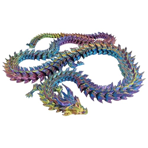 Generisch 3D Gedruckter Drache 126 cm Bewegliche Drachen Figur Fantasy Deko & Sammlerstück Articulated Dragon