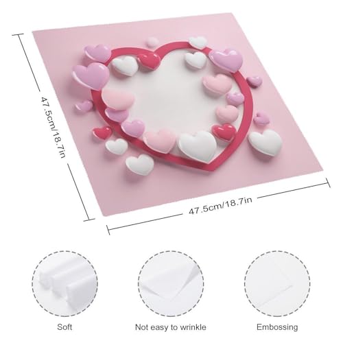 Servilletas de Tela con Forma de Corazón 4 Piezas miniatura 2