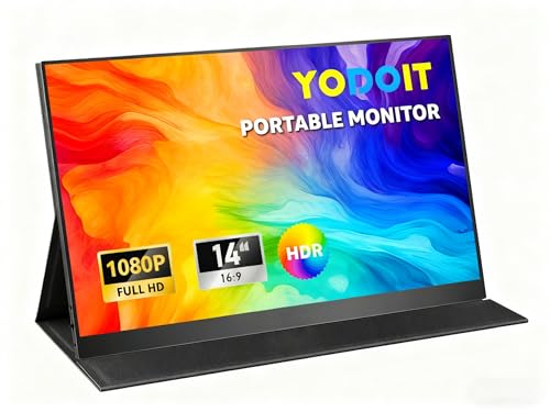 Yodoit Monitor portatile 14 pollici 1920 × 1080 100% sRGB