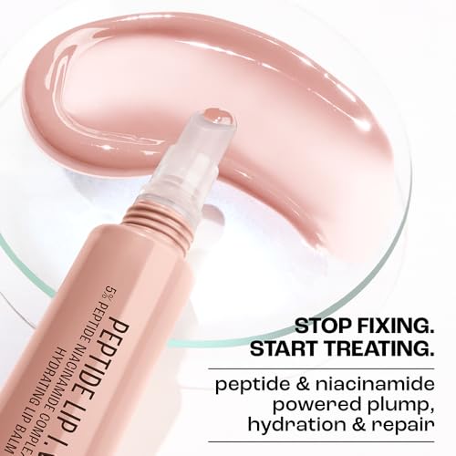 Image of Lakme Peptide Lip IV with 5% Peptide-Niacinamide Complex, For Intense Hydration With A Serum-Like Texture That Visibly Plumps, Smoothens, and Repairs, OG Overnight Achiever, 10g