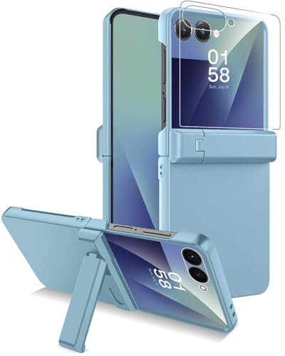 Coque Galaxy Z Flip 7 fine bleu clair pour une protection mains libres au bureau