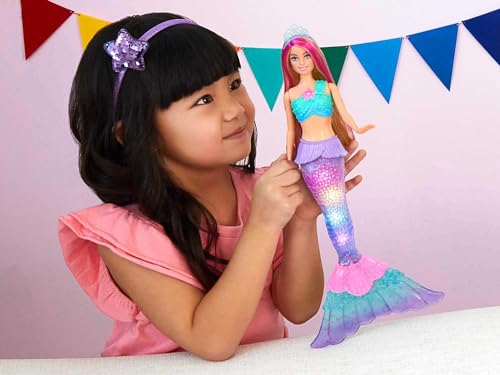 Muñeca Barbie Sirena con luz activada por agua miniatura 2