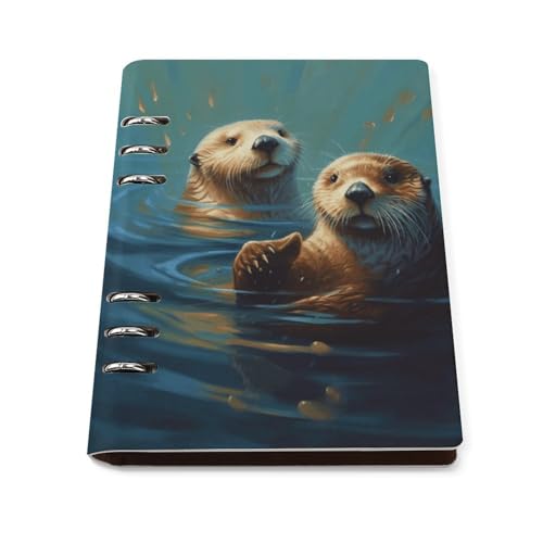 Cuaderno A5 recargable de piel sintética para diarios y organización