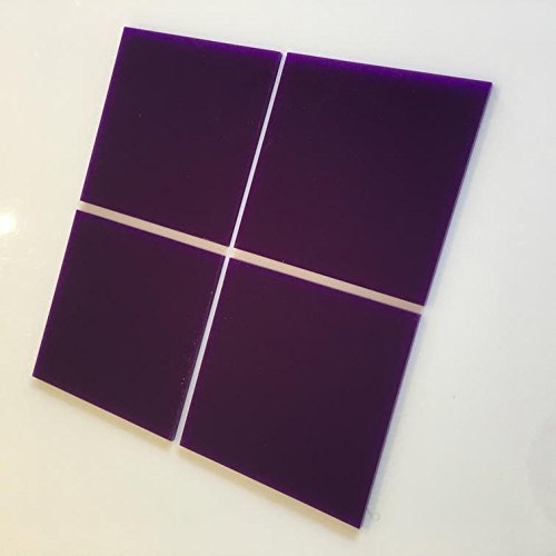 Super Cool Creations Square Tiles, Purple - Pack of Ten - 3cm x 3cm