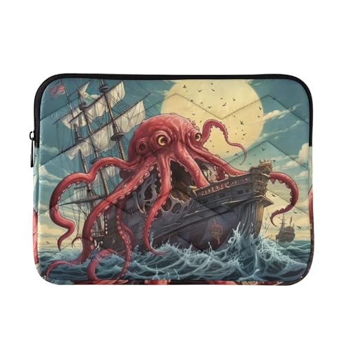 Funda para portátil Ocean Boat Octopus 13-14 pulgadas miniatura 1