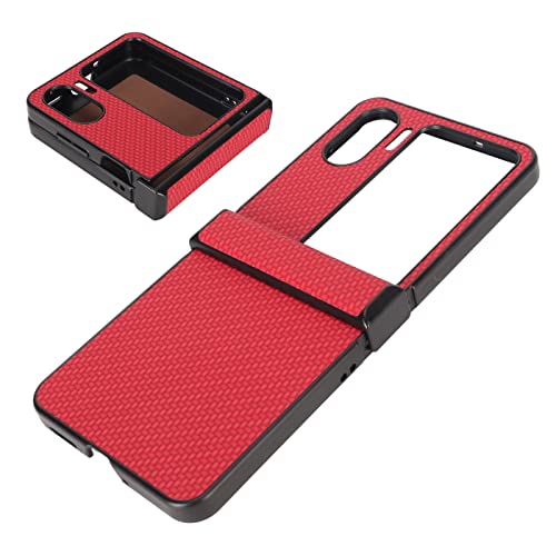 Rankomu Protector för OPPO Find N2 Flip - Röd Kolfiber Fodral