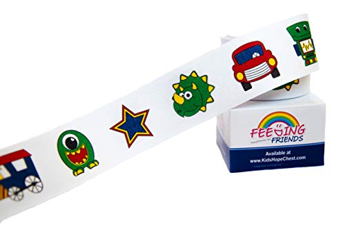 Feeding Friends Retention Tape – Non‑Woven Adhesive Dressing for Securing NG, NJ, G‑Tubes & Oxygen Tubes – Boy Printed Design – 2” x 10 Yards