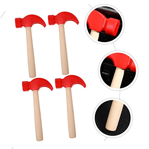 Toyvian 4 Pçs Martelo Manequim Brinquedos Educativos Para Crianças Martelo De Madeira Martelos De Ma