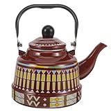 Bouilloire à eau sur la cuisinière – la bouilloire en émail est aussi un excellent cadeau pour les amis et la famille, ils l'apprécieront, cafetière