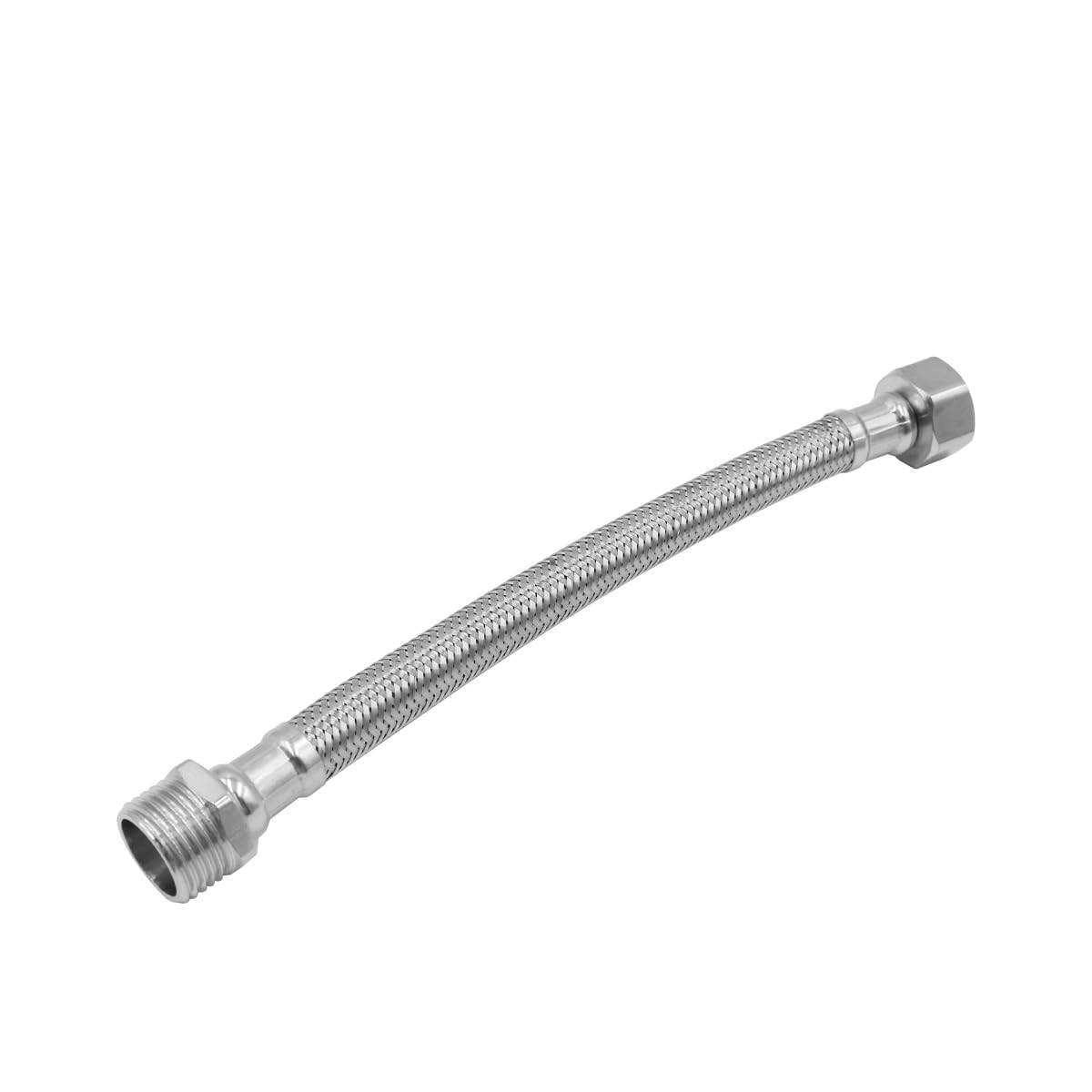 SYLEN Flexible Tap Connectors, G1/2 Inch Female Thread X G1/2 Inch Male Thread, 304 Stainless Steel Braided Hose Extension for Bathroom, Washbasin, Water Heater (20cm)