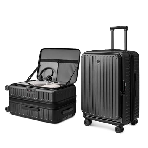 NINETYGO Top Opening Checked Luggage, Lightweight Medium Suitcase, ALPS