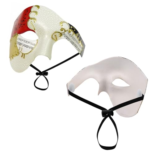 Image of Coddsmz Couples Masquerade Mardi Gras Christmas Venetian Cosplay Costume Halloween Party Mask Set
