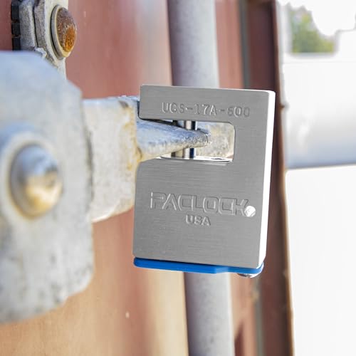 Image of PACLOCK's 17-600-Series Block-Lock, High Security Rotating Disc, Manufacturer-Controlled Key Assigning, Exclusive Key Number, Keyed Differently w / 1 Key, Silver