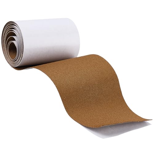 CRASPIRE Rotolo di Toppe di Riparazione per Tende da 60 x 3 Pollice in Tela Autoadesive Impermeabili Marroni per Attrezzatura da Esterno per Coperture per Barche Tende Divani Ombrelloni Sedie