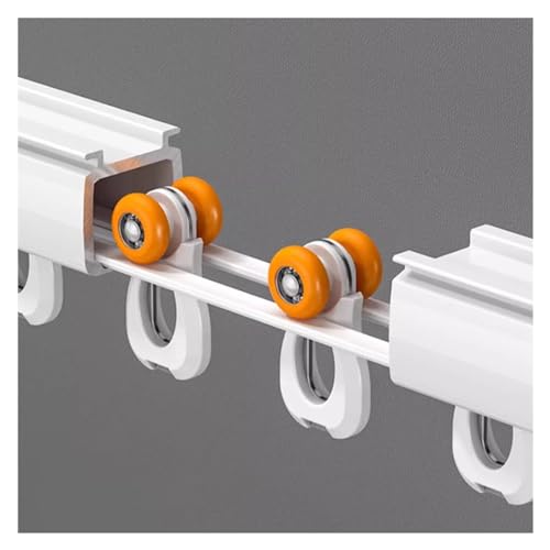 rieles para cortinas/riel cortina Carril De Cortina De Montaje En Techo De Alta Resistencia, Blanco Montaje En Pared Aluminio Riel De Cortina Recto Para Ventanal/Puertas Correderas De Cristal/Dormi