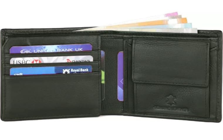 Image of WILD NAPA RFID Protected Brown Genuine Leather Wallets for Men (G-Green)
