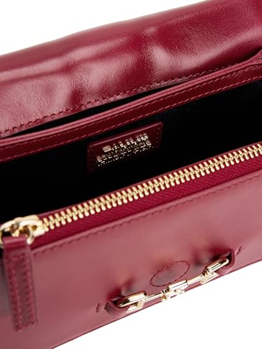 Image of Tommy Hilfiger Women's Heritage Leather Crossbody Bag With Chain Crossbody Strap