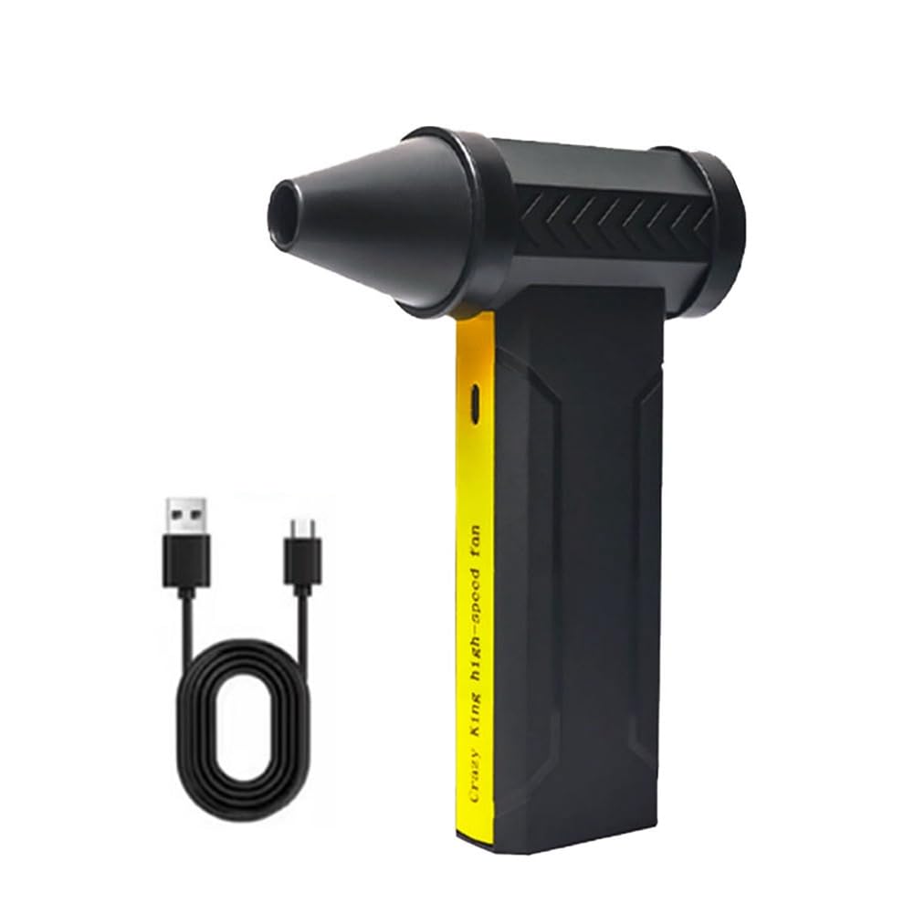 Souffleur d'air électrique Turbo JetFan 160 000 tr/min Moteur sans balais Ventilateur Turbo Violent Souffleur à poussière puissante rechargeable par USB C