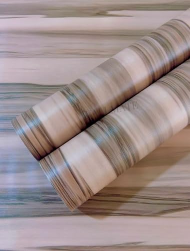 Image of WALLMATE Self Adhesive Wood Grain Wallpaper Vinyl Furniture Sticker Wood Wallpaper Kitchen Wallpaper Wooden Door Desktop Wallpapers (Smoke Wooden, 24x100 Inch)