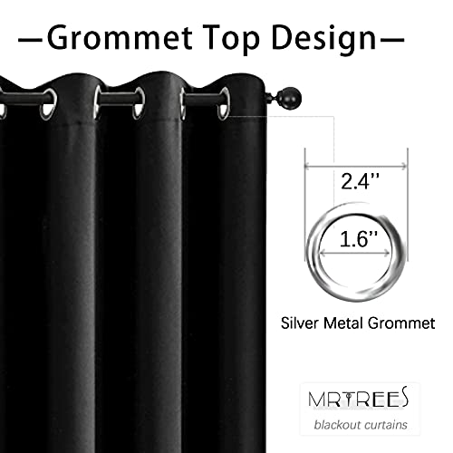 Mrtrees Blackout Valance Curtains, Short Kitchen Curtain Valances Tiers, Triple Weave Grommet Bathroom Small Window Topper Treatments For Living Room/Bedroom/Basement thumb #1