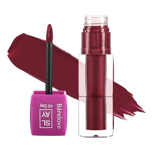 Image of BARELOVE SLAY All Day Non-Drying Liquid Lipstick for Women with Matte Finish One Swipe Application | Highly Pigmented |Smooth Glide Formula | Long Lasting | Transferproof | 12 ml | 832-MAROON GEM