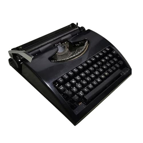 Máquina de Escribir Inglesa Mecánica Antigua, Máquina De Escribir Vintage Creativa, Maquinaria Máquina de Escribir, Maquina Escribir, Máquina de Escribir Manual Antigua, Portátil y Fácil de Usar,(Blac