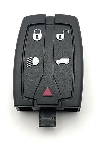 Automobile Locksmith 5 button fob case for Land Rover Freelander 2 remote key fob shell replacement, Black