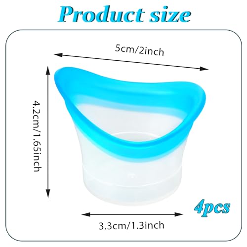 image for WY LIGHTING LEVEL 4Pcs Eye Wash Cup Eye Wash Bath Kit Silicone Eye Cle