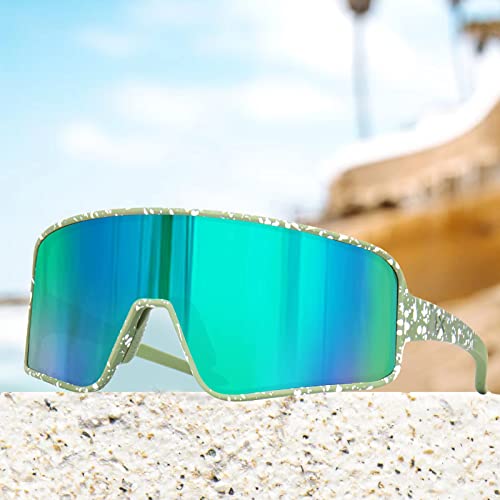 Image of MAXJULI Polarized Sunglasses for Men Women, Windproof Outdoor Sports Cycling Running UV400 Protection Sun Glasses 8121