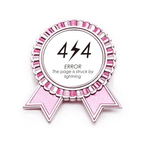Broche 404 en métal rose M, le cadeau idéal pour un informaticien