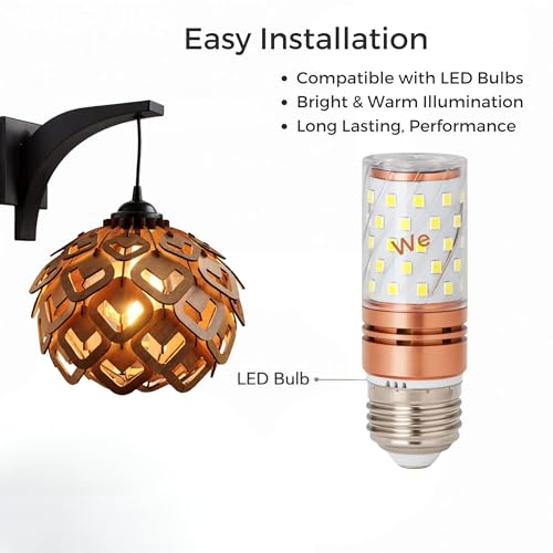 Image of wall lamp for Home decore Cafe decore Hotel Decoration (Lotus 1S)