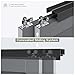 EaseLife 8FT/96in Bypass Double Sliding Pocket Door Hardware Kit,Commercial Grade,Aluminum,Bypassing Wardrobe Closet Door Track for 4 Door System,Slide Smoothly Quietly,Easy Install,Black,No Door