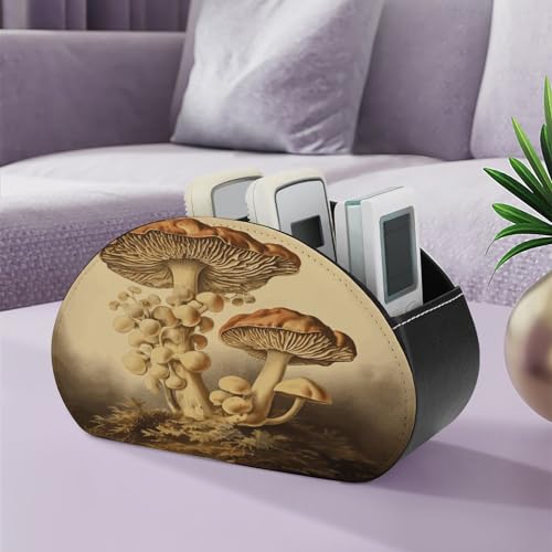 Support télécommande en cuir motif champignons : une idée cadeau utile - 6