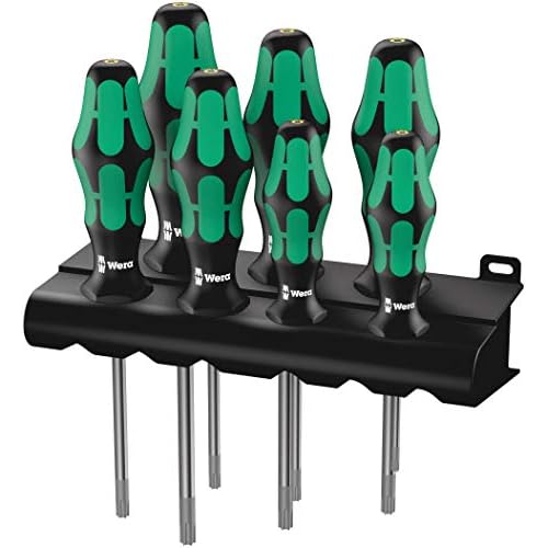 Wera TORX® HF Schraubendrehersatz Kraftform Plus 367/7 mit Haltefunktion + Rack, 7-teilig, 05223161001