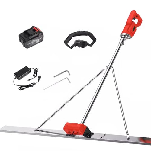 Quixnova Grattoir électrique pour béton de 1,5 m/1,8 m, règle de nivellement de Surface en béton alimentée par Batterie, Finition de Ciment électrique sans Fil,1.8m
