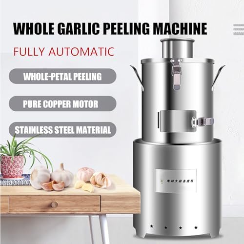 Electric Garlic Peeler Machine - Commercial Stainless Steel 200W, 30kg/H Capacity, 110V & 220V, Efficient Garlic Skin Remover for Restaurant & Home Use