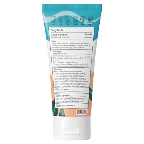 Image of Beef Tallow Sunscreen for Kids with Zinc Oxide: Natural Non-Toxic SPF 50 Tallow Sunblock Cream - with Food-Grade Botanical Extracts - Kids & Sensitive Skin Safe, Water-Resistant - 3.4 FL OZ
