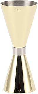 Cocktail Jigger Cocktail Double Jigger 304 Stainless Steel Bar Measuring Cup with Scale Shot Japanese Jigger Professional Bar Alcohol Measuring Tools for Party (Titanium Gold)