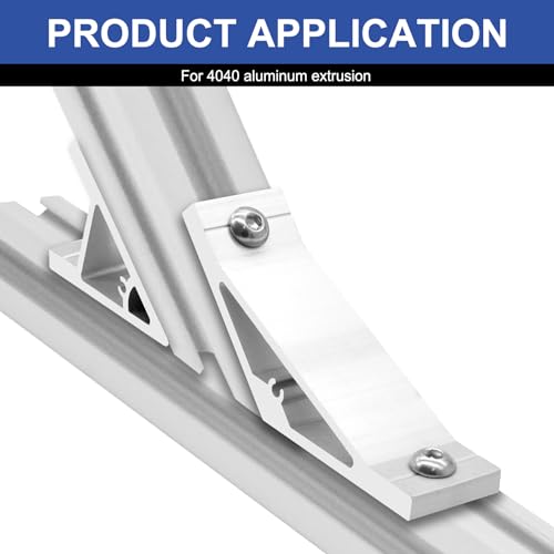 Image of 12pcs 4040 45 /135 Degree Corner Bracket Connector 4040 Extrusion Hardware T-Slot V-Slot Accessories with Screws and Nuts for 4040 Extrusion Angle 3D Printer Framing Accessories Silver